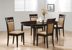 Gabriel 5-piece Extension Leaf Dining Table Set Cappuccino - MyWaynesHome #