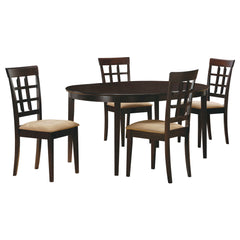 Gabriel 5-piece Extension Leaf Dining Table Set Cappuccino - MyWaynesHome #