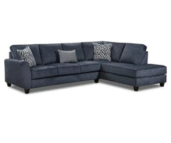 Dan Caster 2 Piece Sectional-Blue - MyWaynesHome #