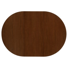 Jedda 5-piece Oval Dining Table Set Dark Walnut - MyWaynesHome #