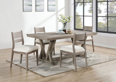 Cornelia 5-piece Rectangular Dining Table Set Coastal Grey - MyWaynesHome #