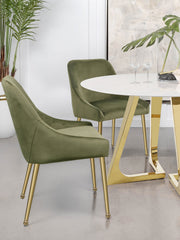 Mayette Upholstered Dining Side Chair Olive (set Of 2) - MyWaynesHome #