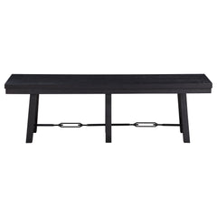 Newport Wood Trestle Base Dining Bench Black - MyWaynesHome #