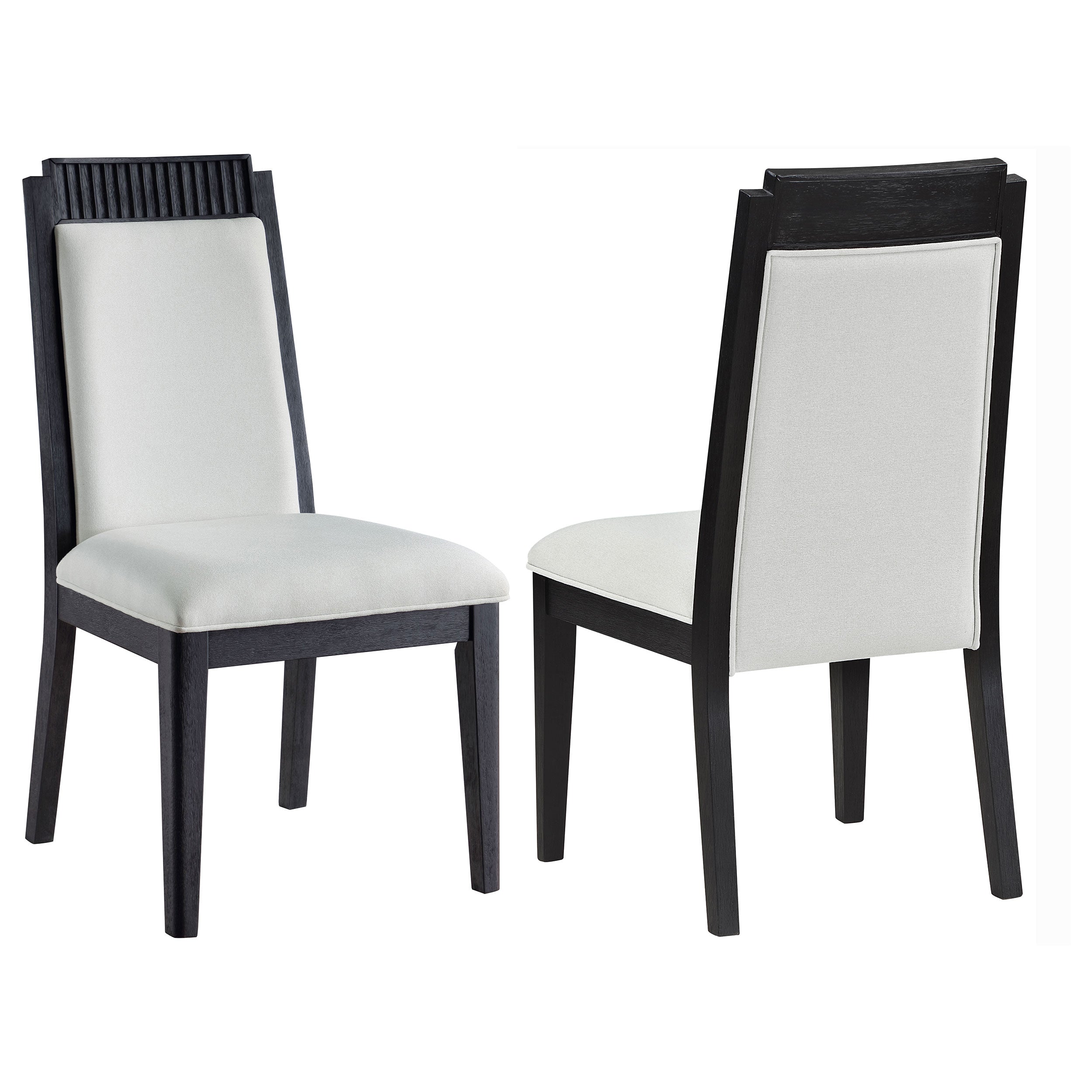 Brookmead Wood Dining Side Chair Ivory And Black (set Of 2) - MyWaynesHome #