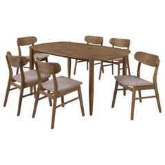 Dortch 7-piece Oval Solid Wood Dining Set Walnut - MyWaynesHome #