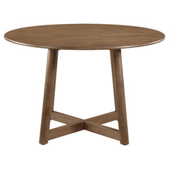 Dinah Round 47-inch Solid Wood Dining Table Walnut - MyWaynesHome #