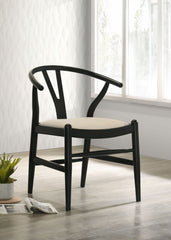 Dinah Wood Wishbone Dining Side Chair Black (set Of 2) - MyWaynesHome #