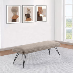 Dodson Fabric Upholstered Dining Bench Taupe - MyWaynesHome #