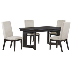 Hathaway 5-piece Rectangular Dining Table Set Acacia Brown - MyWaynesHome #