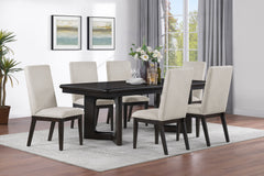 Hathaway 7-piece Rectangular Dining Table Set Acacia Brown - MyWaynesHome #