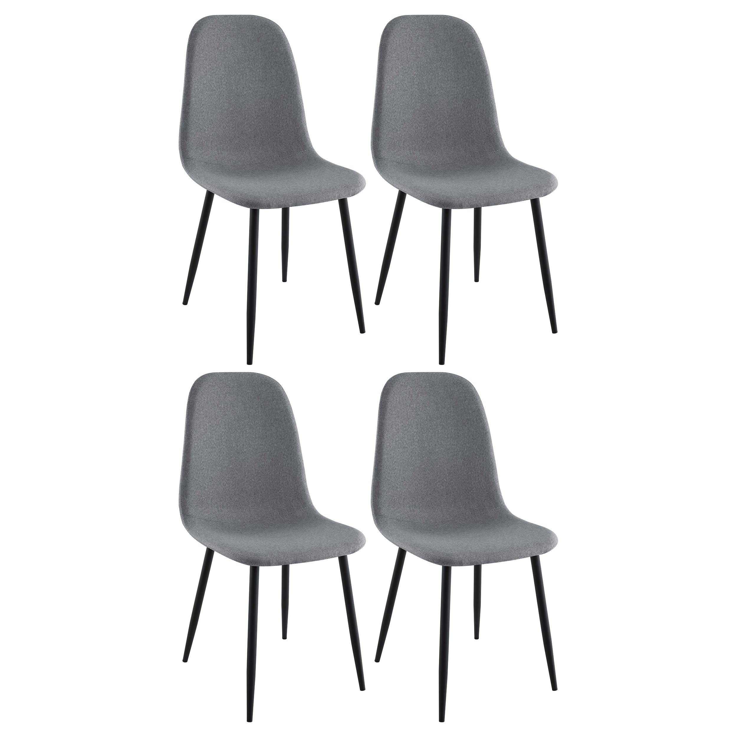 Dennison Upholstered Dining Side Chair Grey (set Of 4) - MyWaynesHome #