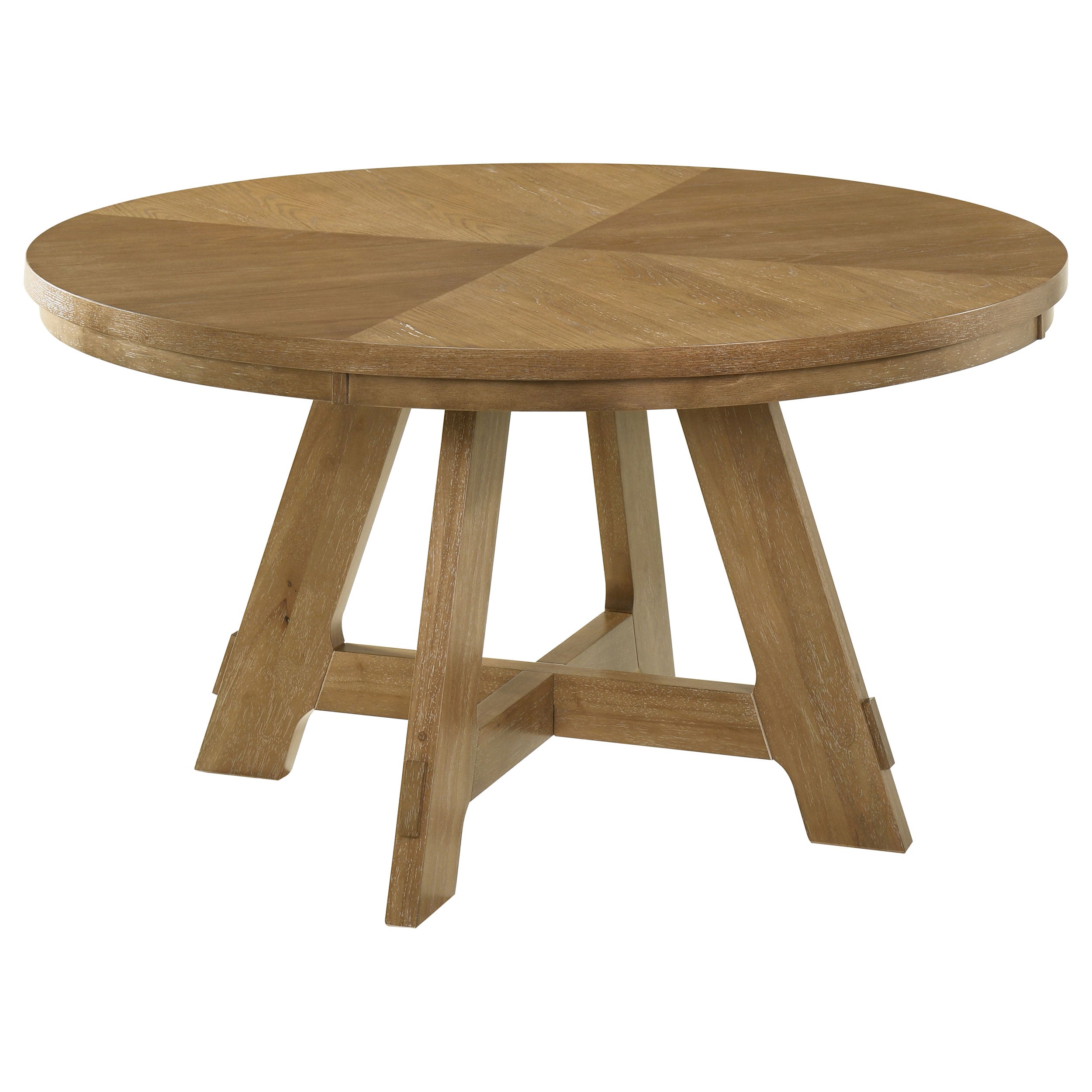 Danvers Round 54-inch Wood Dining Table Brown Oak - MyWaynesHome #