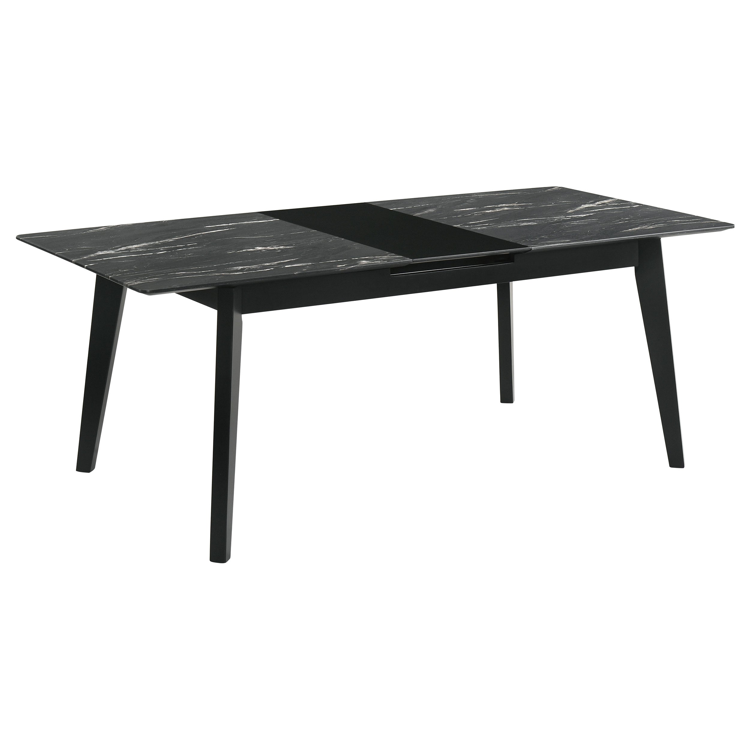 Crestmont 78-inch Extension Dining Table Black Faux Marble - MyWaynesHome #