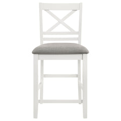 Hollis Wood Counter Chair With Cushion White (set Of 2) - MyWaynesHome #