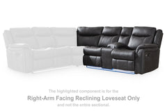 Sultan Meadow Right-Arm Facing Reclining Loveseat