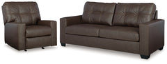 Barlin Mills Sofa and Recliner