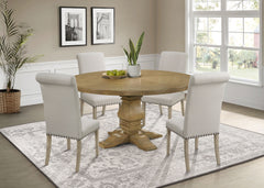Florence 5-piece Round Dining Table Set Rustic Honey - MyWaynesHome #