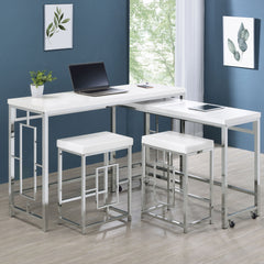 Jackson 4-piece Multipurpose Counter Height Table Set White - MyWaynesHome #