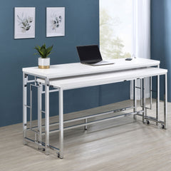 Jackson 5-piece Multipurpose Counter Height Table Set White - MyWaynesHome #
