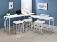 Jackson 5-piece Multipurpose Counter Height Table Set White - MyWaynesHome #