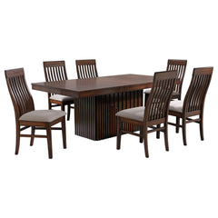 Briarwood 7-piece Extension Leaf Dining Table Set Mango Oak - MyWaynesHome #