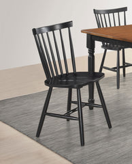 Hollyoak Windsor Wood Dining Side Chair Black (set Of 2) - MyWaynesHome #