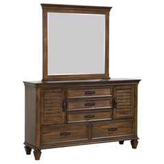 Franco 52-drawer Dresser With Mirror Burnished Oak - MyWaynesHome #