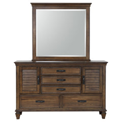 Franco 52-drawer Dresser With Mirror Burnished Oak - MyWaynesHome #
