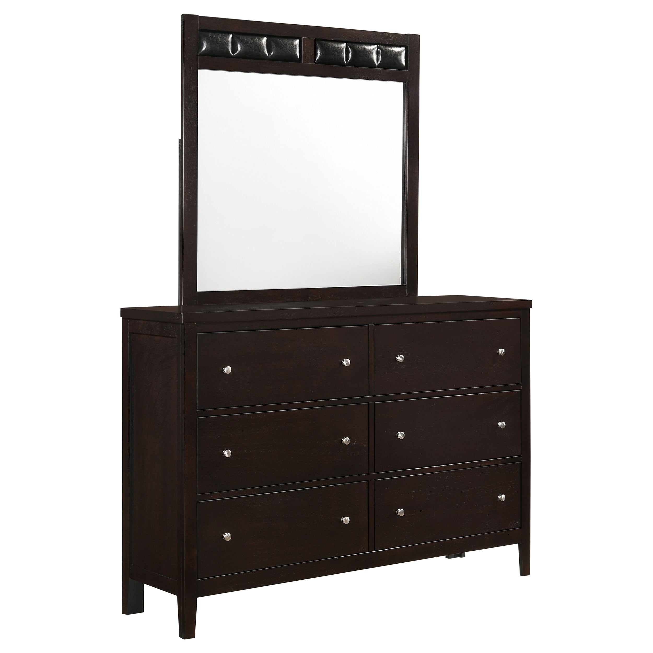 Carlton 6-drawer Dresser With Mirror Cappuccino - MyWaynesHome #