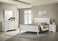 Louis Philippe 4-piece Full Bedroom Set White - MyWaynesHome #