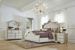 Antonella 5-drawer Bedroom Chest Ivory And Camel