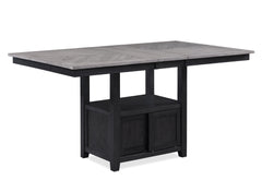 Buford Charcoal/Black Extendable Counter Height Dining Set - MyWaynesHome #