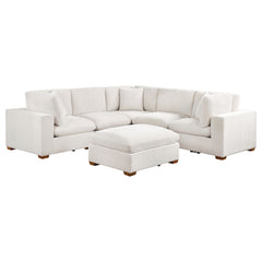 Lakeview 5-piece Upholstered Modular Sectional Sofa Ivory - MyWaynesHome #