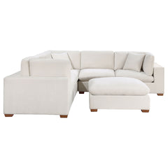 Lakeview 5-piece Upholstered Modular Sectional Sofa Ivory - MyWaynesHome #