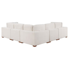 Lakeview 5-piece Upholstered Modular Sectional Sofa Ivory - MyWaynesHome #