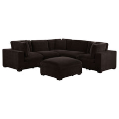 Lakeview 5-piece Upholstered Modular Sectional Chocolate - MyWaynesHome #