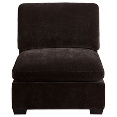Lakeview Upholstered Armless Chair Dark Chocolate - MyWaynesHome #