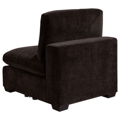 Lakeview Upholstered Armless Chair Dark Chocolate - MyWaynesHome #