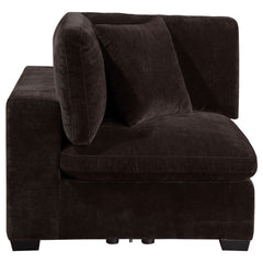 Lakeview Upholstered Corner Chair Dark Chocolate - MyWaynesHome #