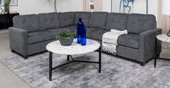 Georgina 4-piece Upholstered Modular Sectional Steel Grey - MyWaynesHome #