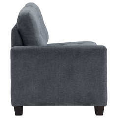Georgina Upholstered Laf Chair Steel Grey - MyWaynesHome #
