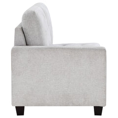 Georgina Upholstered Laf Chair Steel Beige - MyWaynesHome #