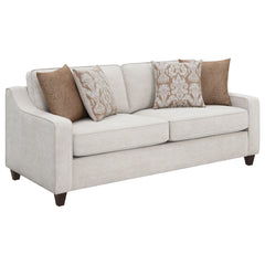 Christine 2-piece Upholstered Sloped Arm Sofa Set Beige - MyWaynesHome #
