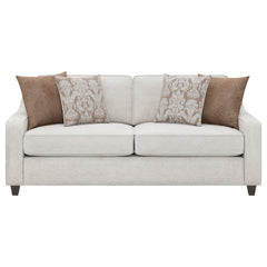 Christine 2-piece Upholstered Sloped Arm Sofa Set Beige - MyWaynesHome #