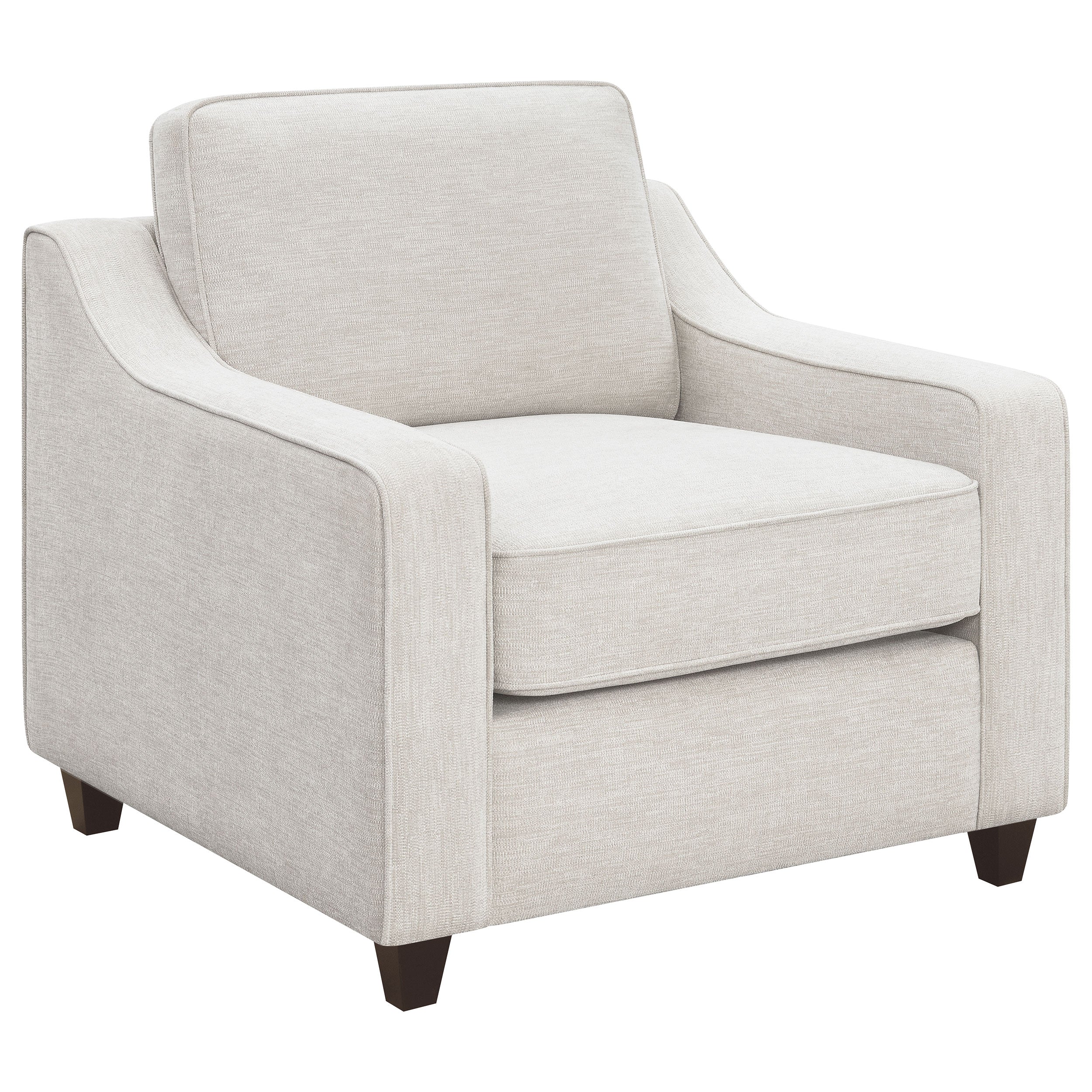 Christine Upholstered Sloped Arm Accent Chair Beige - MyWaynesHome #