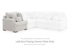 Cuddle Plush Left-Arm Facing Corner Chair