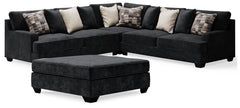 Lavernett 3-Piece Sectional and Oversized Ottoman