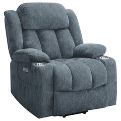 Houston Upholstered Power Lift Recliner Slate Blue - MyWaynesHome #