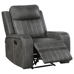 Raelynn Upholstered Track Arm Recliner Grey - MyWaynesHome #