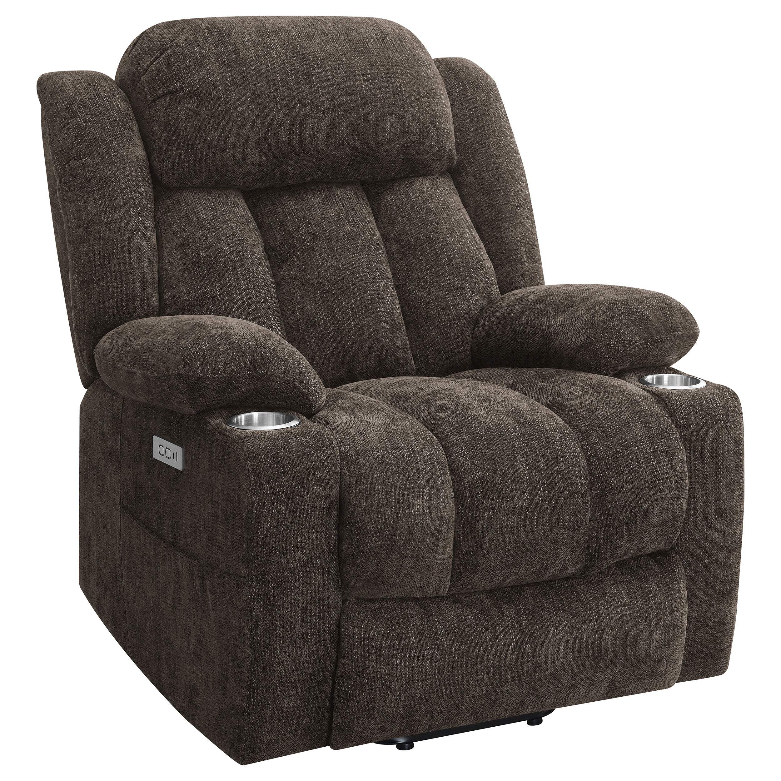 Houston Upholstered Power Lift Recliner Chair Dark Brown - MyWaynesHome #